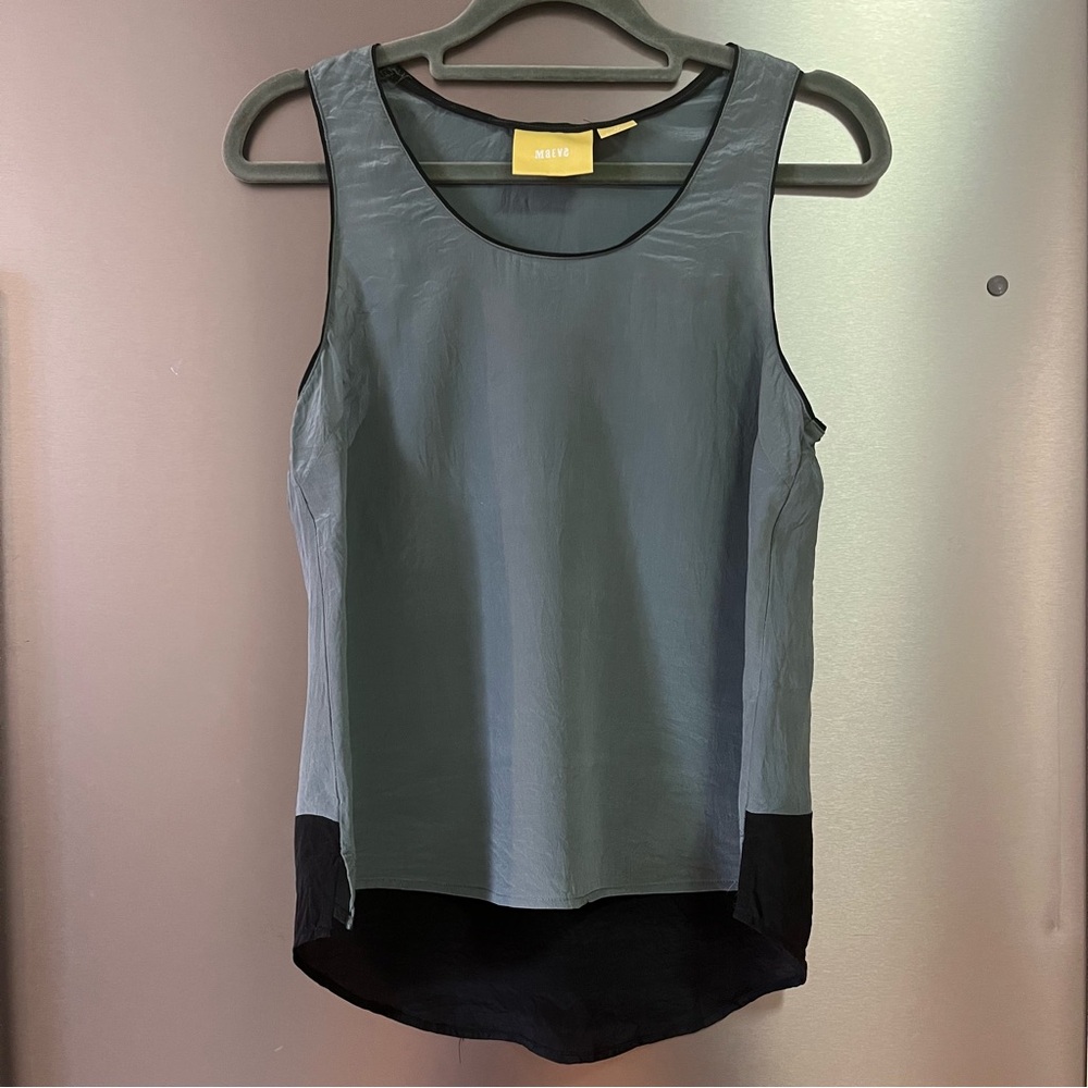Anthropologie Maeve Charcoal and Black Tank Top 2P
